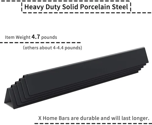 Vista 2 de X Home Barras aromatizantes más pesadas de 21.5 pulgadas de repuesto para Weber Genesis Silver con 2 quemadores, Spirit 200 Series