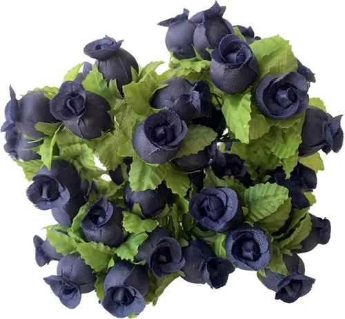 Vista 5 de GiftWrap Etc. Rosas artificiales de seda verde manzana, 12 mini ramos de 12 capullos de rosa, 144 capullos de rosa en total, boda, recepción Manzana