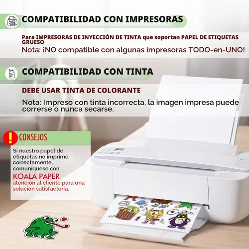 Vista 2 de Koala - Papel adhesivo transparente 95% para impresora de inyección