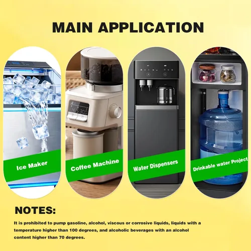 Vista 6 de KPW26C-12C2 Bomba KPW26C compatible con máquina de hielo de encimera de ópalo 2.0 de perfil G E, CC 12 V, OEM