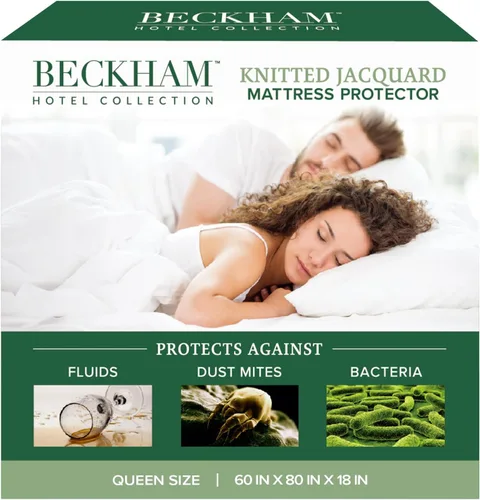 Vista 10 de Beckham Hotel Collection Protector de colchón: mezcla de viscosa de grado hotelero, protección impermeable silenciosa que preserva la sensación