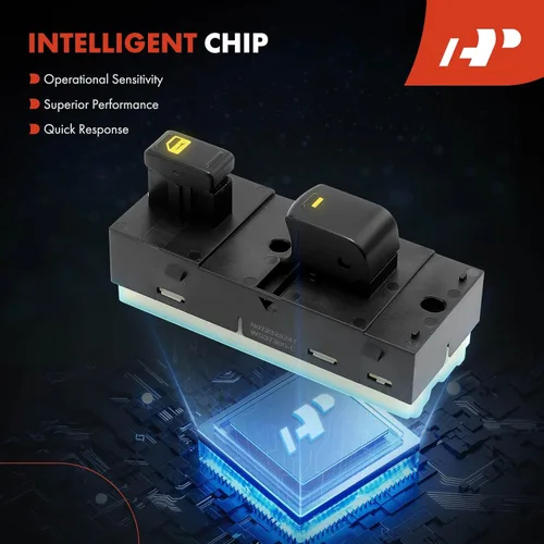 Vista 6 de A-Premium Interruptor de elevalunas eléctrico compatible con Nissan Frontier 2005-2006, Pathfinder 2005-2007, Xterra 2005-2006, lado del pasajero