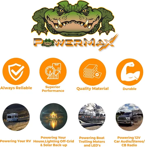 Vista 8 de Cargador de batería PowerMax PMBC-75 de 75 amperios y 12 V con abrazaderas.