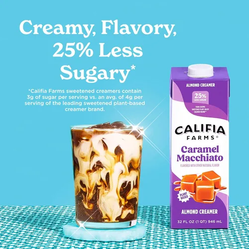 Vista 4 de Califia Farms - Crema para café de leche de almendra y avellana con crema de coco