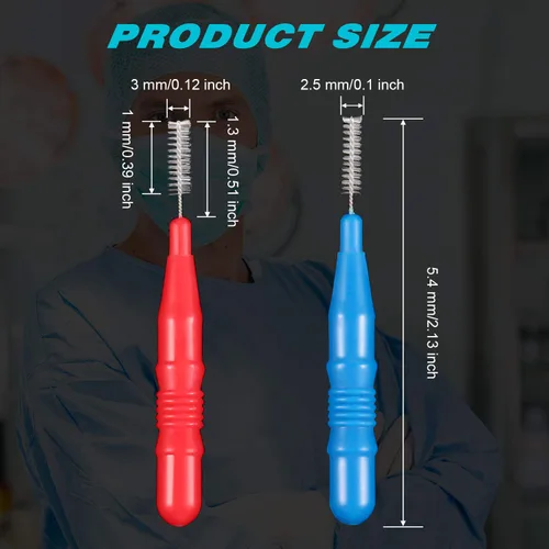 Vista 2 de Boao 150 piezas de cepillo interdental, palillo de dientes, cabezal de hilo dental, cepillo interdental oral, limpiador de palillos de dientes
