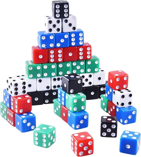 Vista 3 de AUSTOR - Juego de 50 dados, 50 Piezas Cuadrado A