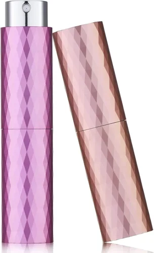 Vista 9 de LISAPACK Botella de spray atomizador de perfume 8ML (2 PCS) Dispensador de colonia vacío portátil (negro, gris)