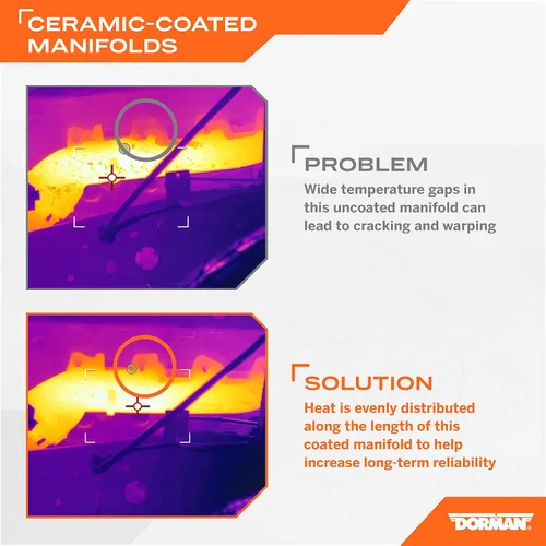 Vista 2 de Dorman 674-895XD Kit de colector de escape recubierto de cerámica compatible con modelos seleccionados Dodge/Ram