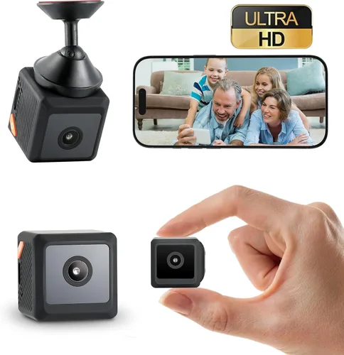 Vista 8 de Mini cámara oculta WiFi inalámbrica - Cámara de seguridad interior con detección de movimiento, visión nocturna, control de aplicaciones