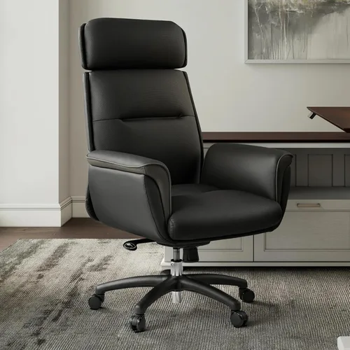 Vista 17 de EUREKA ERGONOMIC Silla de oficina de cuero de microfibra, silla de escritorio ergonómica, silla ejecutiva para juegos de oficina, cómoda silla