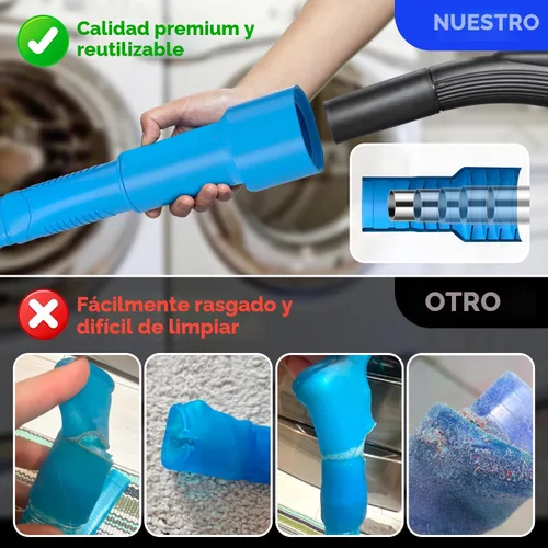 Vista 3 de Holikme Kit de Limpieza de Ventilación de Secadora con Accesorio de Cepillo para Manguera de Aspiradora, Negro