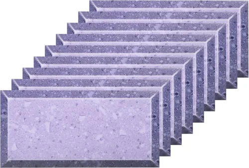 uxcell 9 hojas de calcomanías de pared para despegar y pegar, 7.87 x 3.94 pulgadas, impermeables, tamaño pequeño, autoadhesivas para pared de Morado