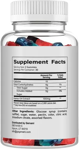 Vista 2 de Alliance Gummies - Gomitas de cáñamo Alliance (individuales, 60 gomitas)