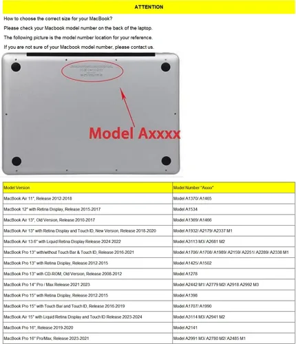 Vista 6 de Carcasa para laptop compatible con MacBook Pro de 14 pulgadas, modelo A2918, A2992, A2779, A2442, M3, M2, M1, versión 2021-2023, funda protectora