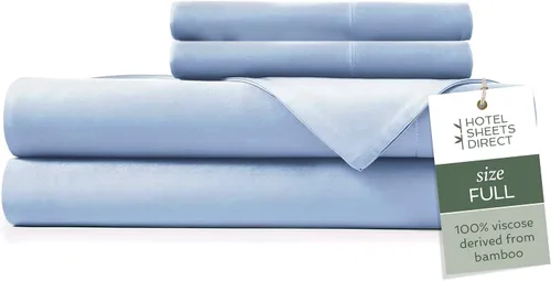 Vista 21 de Hotel Sheets Direct Juego de Sábanas de Cama de 4 Piezas, Tamaño Queen, 100% Viscosa Derivada de Bambú, Juego de Sábanas con 2 Fundas de Almohada