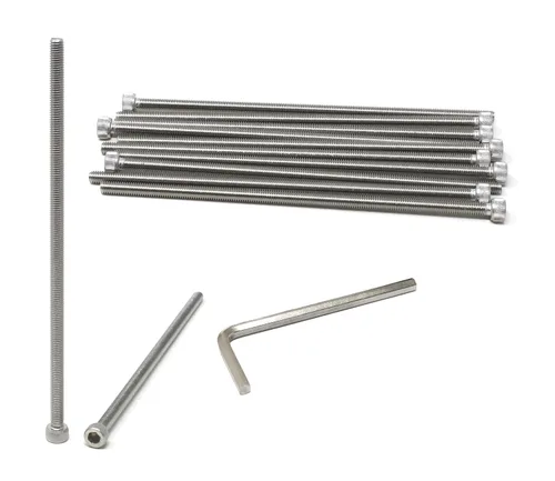 Vista 150 de iexcell Kit de tornillos de cabeza hexagonal de acero inoxidable 304, 100 unidades M2 x 0.157 in, paso de rosca de 0.016 in