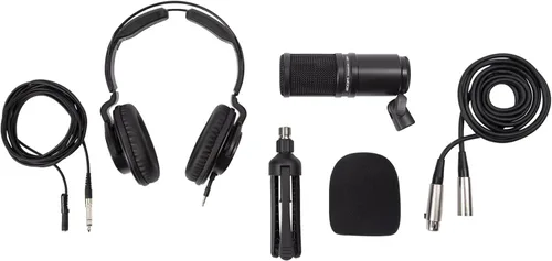 Vista 3 de Zoom PodTrak P8 - Paquete de grabadora de podcasting con paquete de accesorios de micrófono (paquete de 4), soporte de micrófono con brazo de brazo