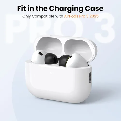 Vista 2 de Delidigi Almohadillas de espuma viscoelástica para auriculares AirPods Pro 3 (2025), 3 pares de accesorios de repuesto súper cómodos compatibles