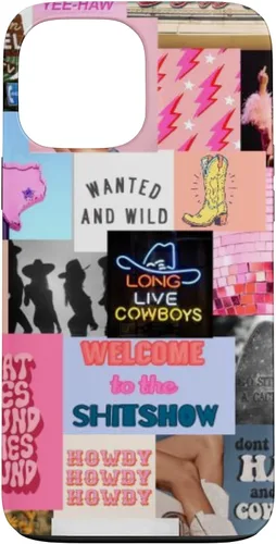 Vista 24 de Pink Western Indie Cowgirl Aesthetic Yeehaw Howdy Country - Carcasa para iPhone 17