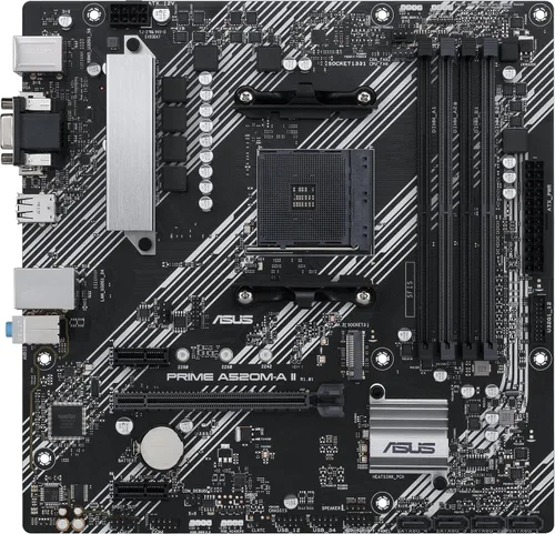 Vista 2 de ASUS Prime A520M-A II/CSM AMD AM4 (3ª generación Ryzen) placa base comercial microATX