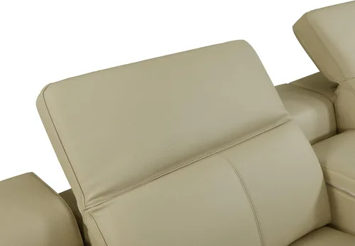Vista 182 de BlackJack Furniture Venice - Sofá modular de cuero italiano de grano superior de 5 piezas con 3 reclinables eléctricos, reposacabezas ajustable