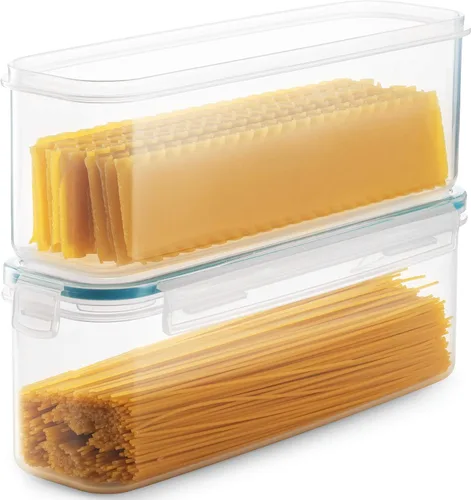 Vista 6 de Komax Biokips - Recipientes de almacenamiento de pasta con tapas de cierre (juego de 2) recipientes herméticos para almacenamiento de alimentos