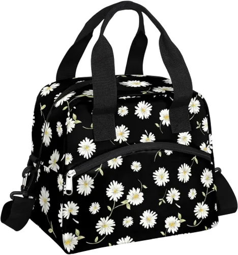 Vista 28 de Lonchera térmica de cocodrilo para mujeres y hombres, reutilizable, bolsa enfriadora, bolsa grande a prueba de fugas con correa de hombro ajustable