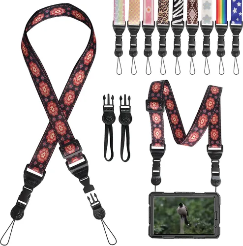 Vista 20 de Correa de hombro ajustable Gowjaw: Correa de nylon cómoda para iPad/Samsung Tablet con lanyard para el cuello, funda para iPad/cámara/binoculares