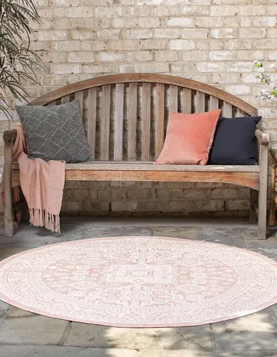 Vista 95 de Unique Loom Outdoor Aztec Collection Alfombra de área, Chalca (7 pies 10 pulgadas, cuadrada, azul/marfil)
