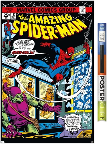 Vista 15 de Trends International Marvel Comics Spider-Man - Póster de pared Amazing Spider-Man #137, 22.4 pulgadas de largo x 14.7 W, versión enmarcada