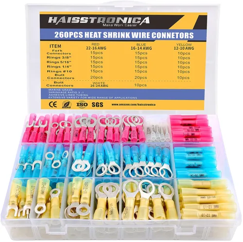 Vista 11 de haisstronica 120 PCS Conectores de Cable Termorretráctil - Conectores de Empalme Termorretráctiles de Grado Marino - Kit de Conectores Eléctricos