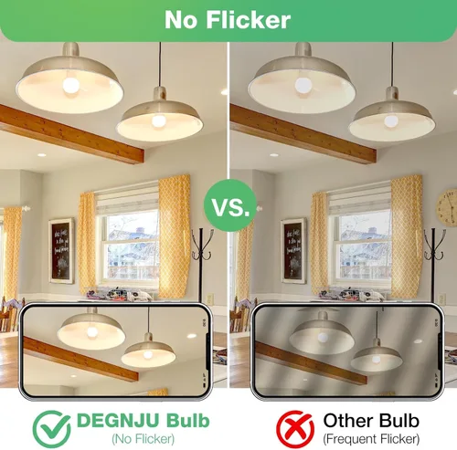 Vista 6 de Bombillas LED A19 DEGNJU, equivalentes a 100 vatios, luz blanca suave de 2700 K, 1500 lúmenes, base estándar E26, no regulables, bombilla LED de 13