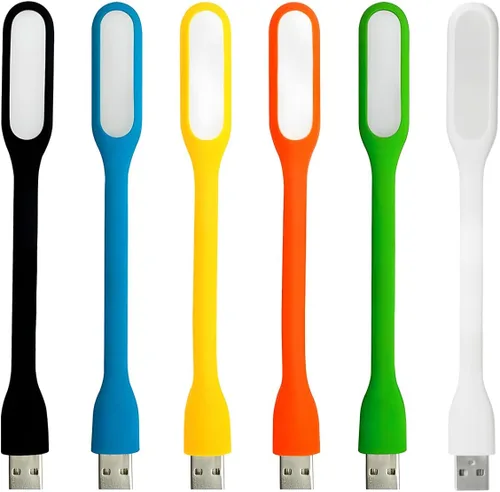 Vista 8 de lámpara LED USB para banco de energía, luz nocturna mini portátil para el cuidado de los ojos con brazo flexible, lámparas de lectura USB de cuello