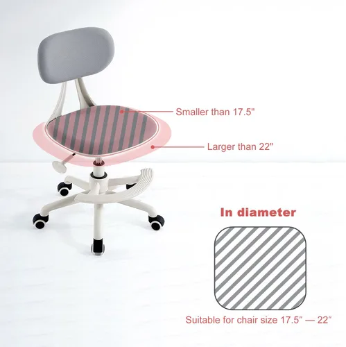 Vista 5 de Thyores 2 Pcs Office Computer Chair Seat Covers, Removable Washable Anti-dust Desk Chair Seat Slipcovers Protectors - Black