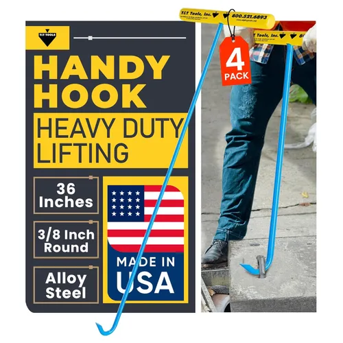 Vista 8 de T&T Tools Handy Hook – Gancho de 16" de acero inoxidable para tapa de alcantarilla, extractor, extractor de pasador de espiga, herramienta