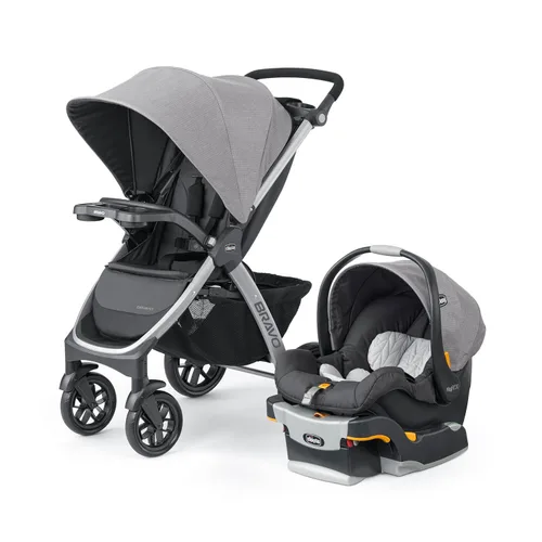 Vista 20 de Sistema de viaje Chicco Bravo 3 en 1 Trio, cochecito Bravo Quick-Fold con asiento de automóvil infantil KeyFit 30 y base, combo de asiento