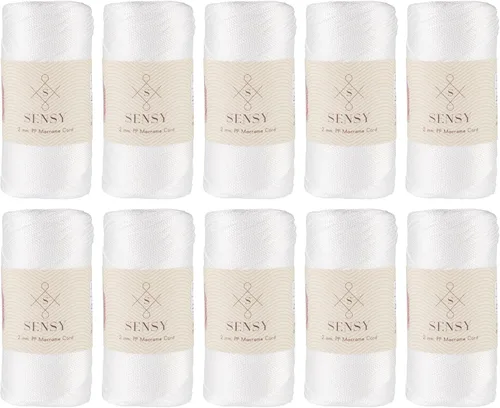 Vista 61 de Sensy Premium 2mm 229.5 metros de cuerda de poliéster 100% cordón de polipropileno Cordón de macramé 2mm Cordón para bolso de crochet Hilo