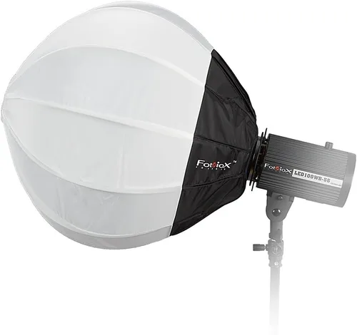 Vista 3 de Fotodiox Linterna Softbox 20in (50cm) Globe - Caja de luz plegable con Bowens Speedring para Bowens, Interfit y luces compatibles