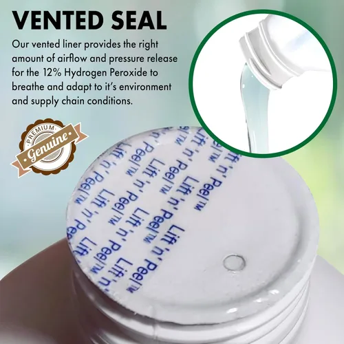 Vista 3 de Nature's Freedom Peróxido de hidrógeno al 12%, H2O2 de grado alimenticio y agua purificada solamente, solución de 3 galones