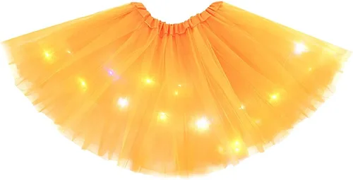 Aohhy 2-8 Years Baby Girls Light Up LED Tutu Skirt Fairy tutu Kid Fancy Party Costume Ballet Layered Dress
