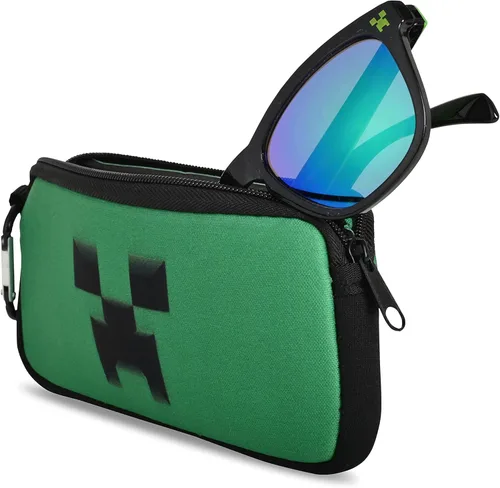Vista 3 de Minecraft Kids Sunglasses with Kids Glasses Case, Protective Toddler Sunglasses