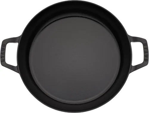 Vista 5 de Staub - Cazuela de hierro fundido de 3.5 cuartos con tapa de cristal