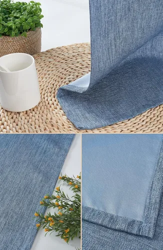 Vista 5 de Cenefa de 10 pulgadas para ventana, cenefas de lino para ventana de cocina, sala de estar, baño, sótano, cortina pequeña opaca, 10 pulgadas de largo