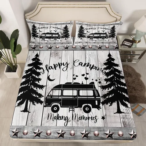 Vista 8 de Ropa de cama de 2 piezas, estilo rústico de granja, juego de ropa de cama para adolescentes y adultos, sábanas bajeras, ropa de cama ajustable