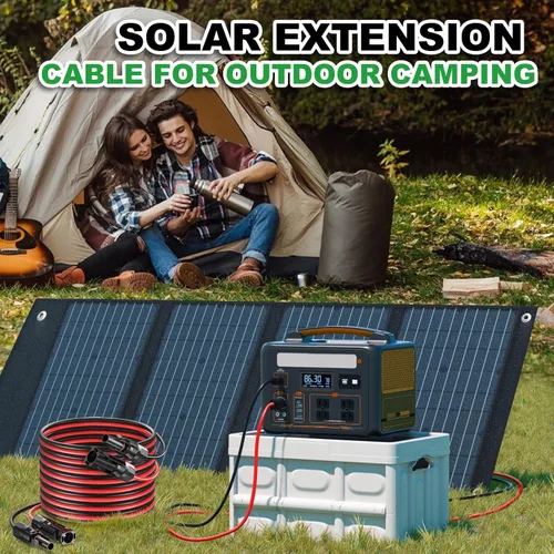 Vista 7 de Oududianzi Cable de extensión solar de 10 pies, cable solar de 10 AWG, cable fotovoltaico de cobre estañado de calibre 10, cables y conectores
