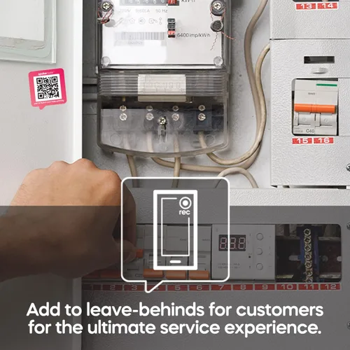 Vista 9 de Adhesivo personalizado para grabación de video Las calcomanías de código QR de Spokenote te permiten añadir videos personalizados, instrucciones a