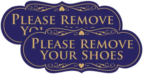 Vista 47 de Por favor, quítese los zapatos - Letrero de diseño