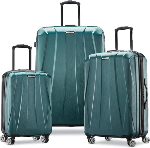Vista 31 de Samsonite Centric 2 Set de maletas rígidas expandibles con ruedas giratorias dobles, Azul Caribe, Juego de 2 piezas (equipaje de mano/grande)