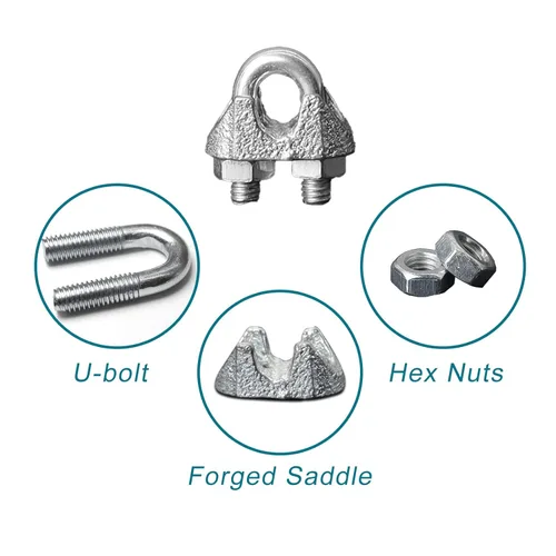 Vista 3 de Abrazadera de cuerda de alambre, 20PCS 1/8 pulgadas M3 abrazaderas de cable, abrazadera de alambre plateada cinc