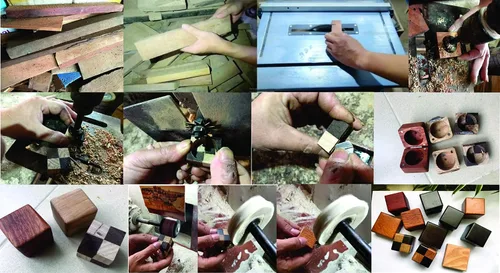 Vista 7 de Caja para anillos de madera con 3 ranuras, caja de madera hecha a mano para anillos de ceremonia de boda, grabada para compromisopropuesta, estuche